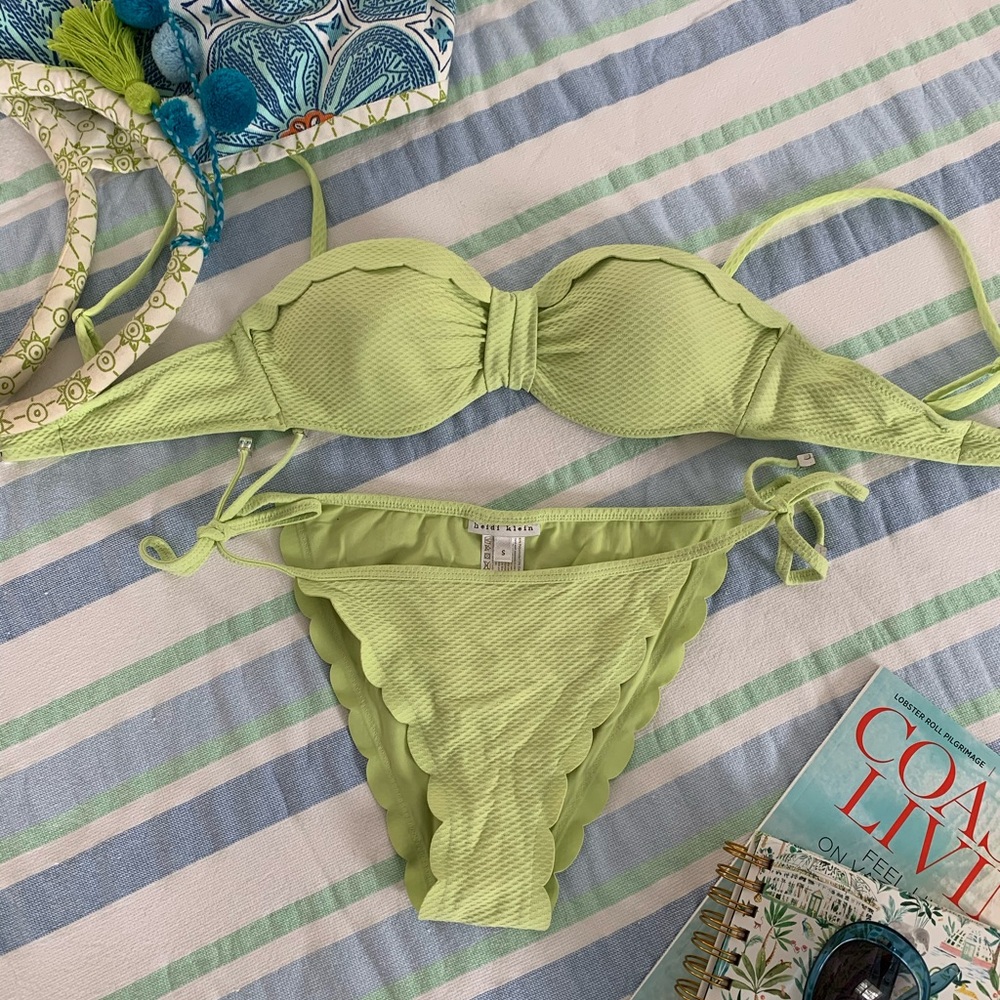 Heidi Klein textured green Bikini, size Small